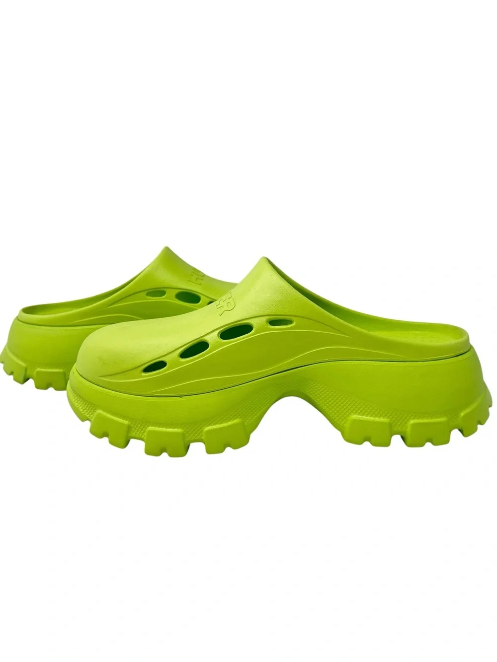 Hunter  Neon Lime Platform Clog